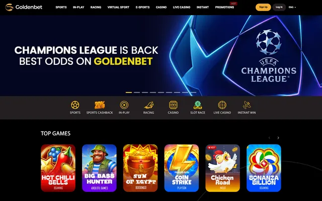 Goldenbet homepage captured on 8 Sept 2026